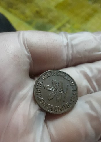 Vintage Erkek Rozeti 2 Pfennig - Görsel 2