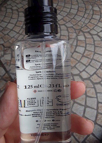 Rebul Ice Kadın Kolonyası 80° Spreyli SIFIR ürünüdür. - Görsel 3