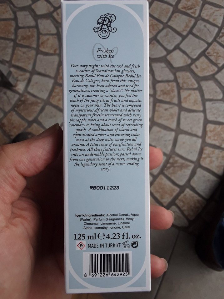 Rebul Ice Kadın Kolonyası 80° Spreyli SIFIR ürünüdür. - Görsel 5