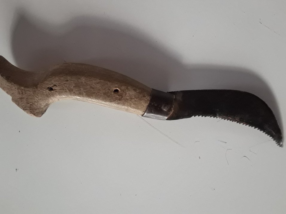 Koyu Bej Ahşap Saplı Katlanır Bıçak - Görsel 3