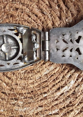 Koyu Kahverengi Bohem Metal Örgü Tokalı Kadın Kemer france. - Görsel 2