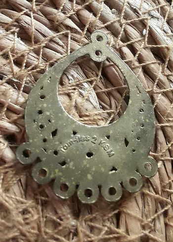 Bohem Gri İşlemeli Kadın Kolye Ucu - Görsel 2