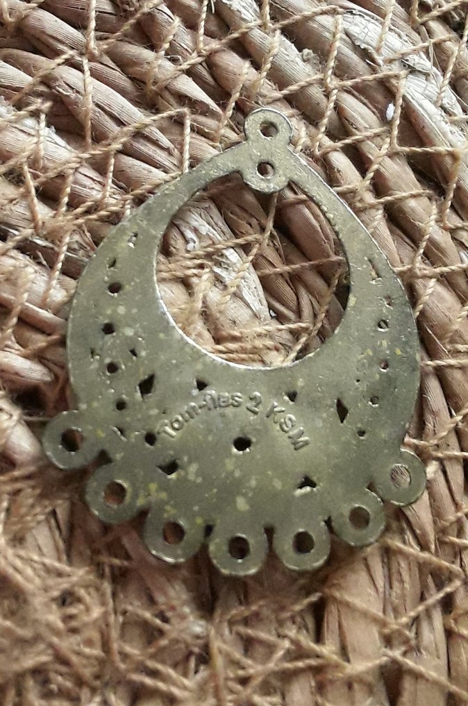 Bohem Gri İşlemeli Kadın Kolye Ucu - Görsel 2