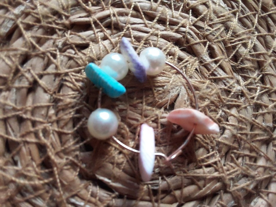 Pastel Renkli Boncuklu Küpe - Görsel 2