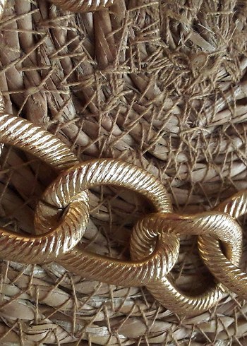 Yılan Desenli Parlak Altın renk Kadın El Zinciri - Görsel 2