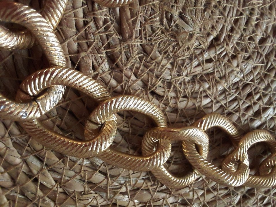 Yılan Desenli Parlak Altın renk Kadın El Zinciri - Görsel 2