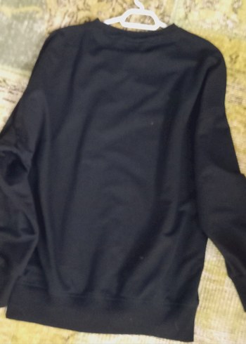 Siyah Oversize Kadın Sweatshirt - Görsel 3