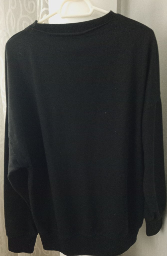Siyah Oversize Kadın Sweatshirt - Görsel 4