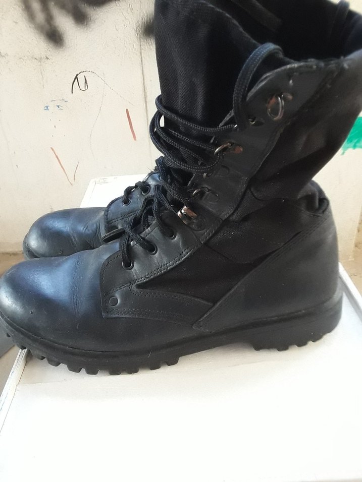 Askeri Siyah Erkek Bot - Sokak Stili 2017 üretim - Görsel 2