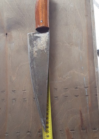 El Yapımı  Kahverengi Ahşap Saplı Bıçak - Görsel 4