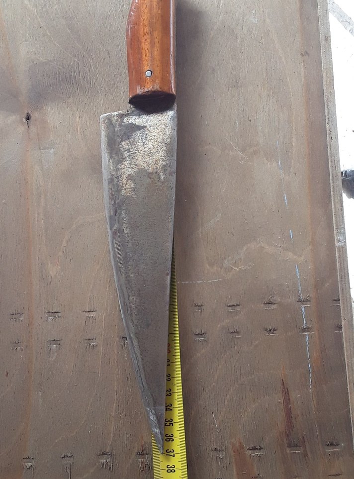 El Yapımı  Kahverengi Ahşap Saplı Bıçak - Görsel 4