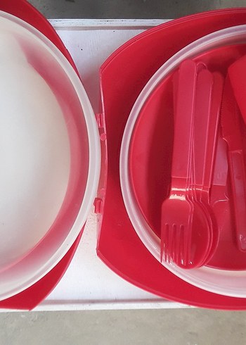 Parlak Kırmızı Coca-Cola Yemek piknik seti - Görsel 2