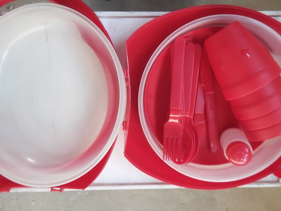 Parlak Kırmızı Coca-Cola Yemek piknik seti - Görsel 2