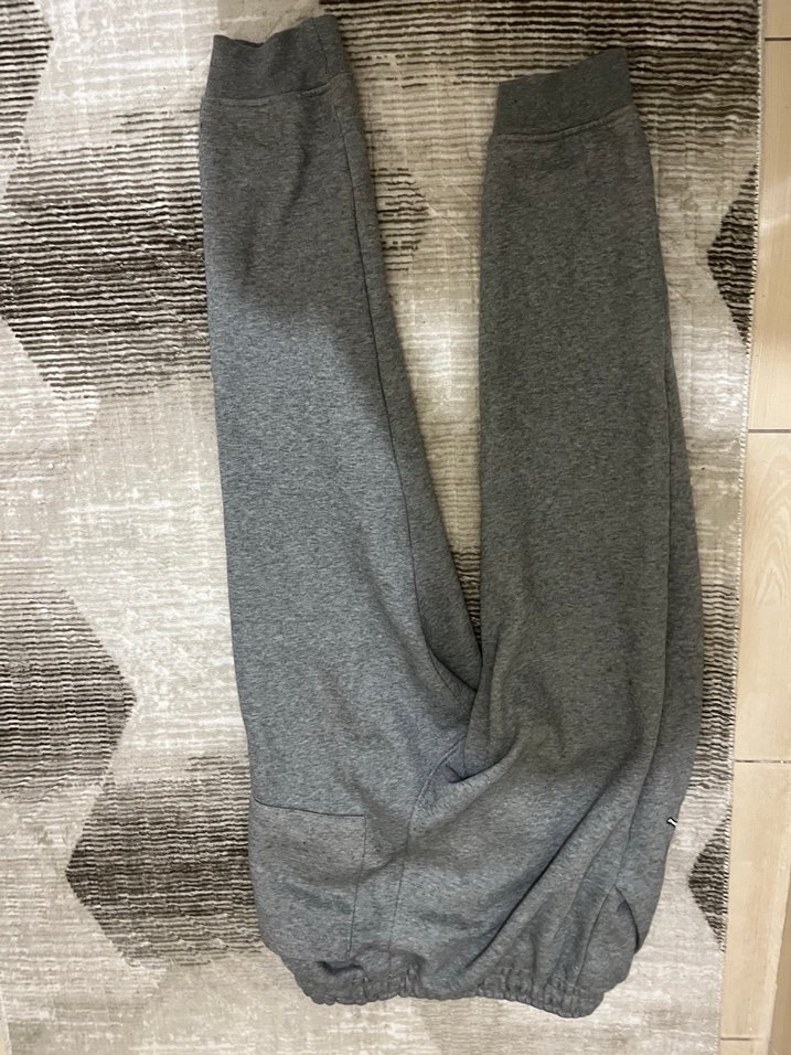 Gri Rahat Kesim Fermuarlı Erkek Eşofman Altı - Görsel 3