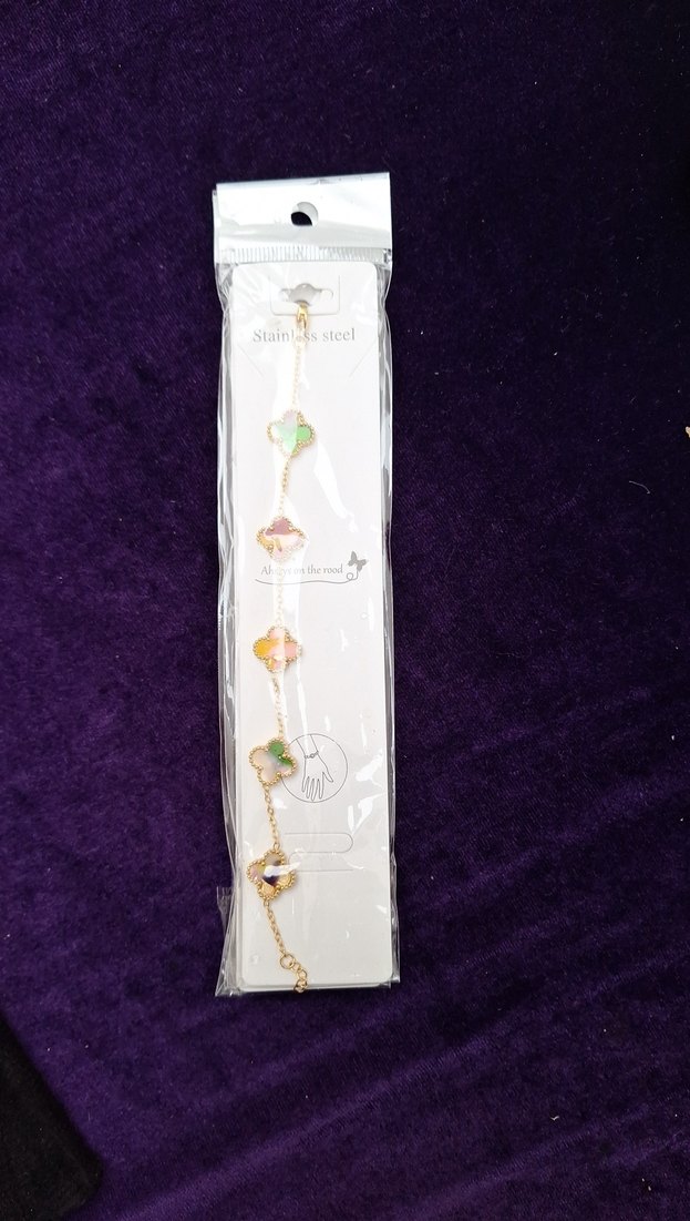 Renkli Zincir Detaylı Kadın Bileklik - Görsel 4