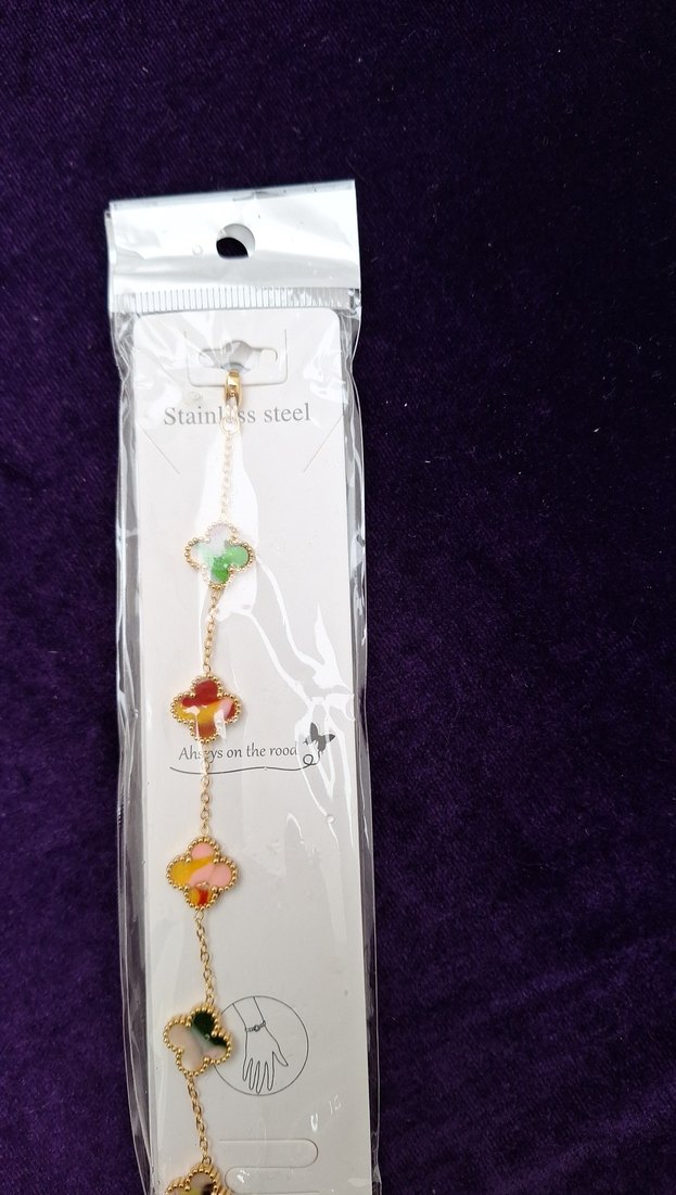 Renkli Zincir Detaylı Kadın Bileklik - Görsel 3