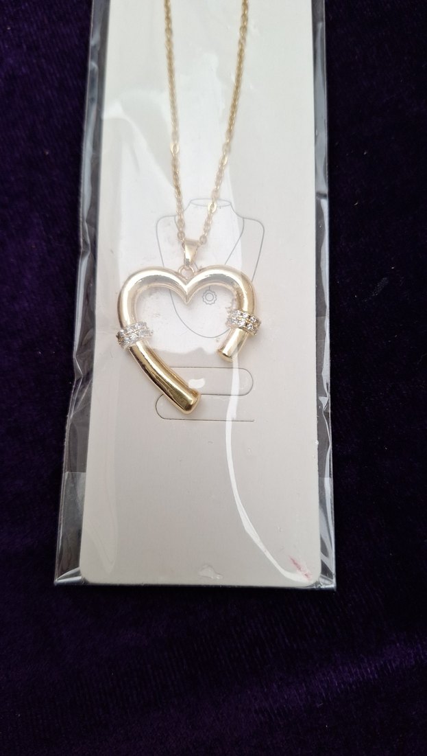 Altın Renk Zincir Detaylı Midi Boy Kolye - Görsel 2