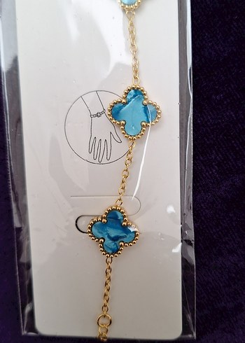 Turkuaz Zincir Detaylı Kadın Bileklik - Görsel 2