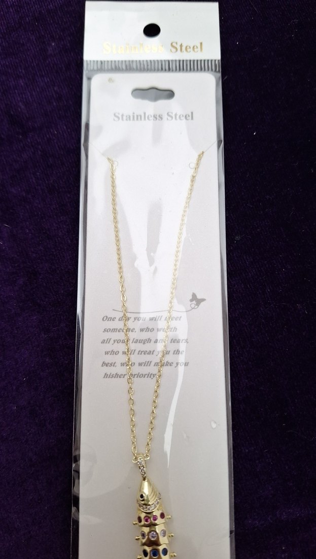 Renkli Boncuklu Uzun Altın Kadın Kolye - Görsel 3