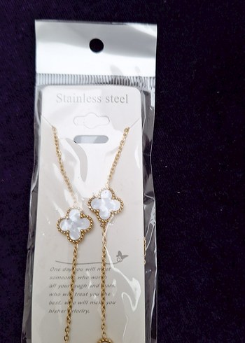 Uzun Zincirli Altın Renk Minimalist Kolye - Görsel 3