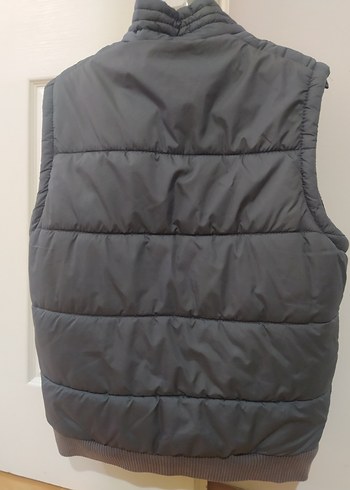 Gri Fermuarlı Erkek Yelek - Görsel 2