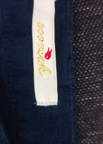 Düğmeli Koyu Mavi Denim Kadın etek - Görsel 4