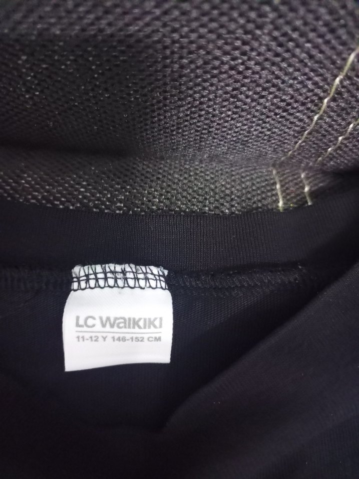 Kız Çocuk Siyah Baskılı Uzun Kollu Tişört - Görsel 3