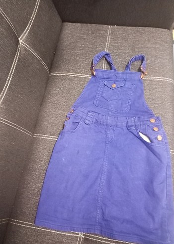 mavi Kız Denim Askılı elbise - Görsel 2