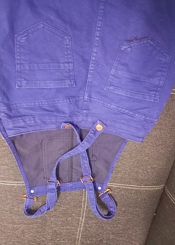 mavi Kız Denim Askılı elbise - Görsel 3