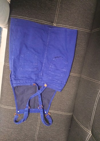 mavi Kız Denim Askılı elbise - Görsel 4