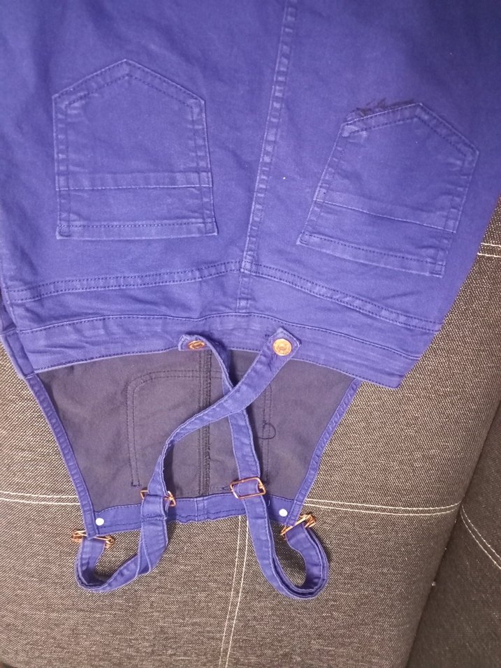 mavi Kız Denim Askılı elbise - Görsel 3