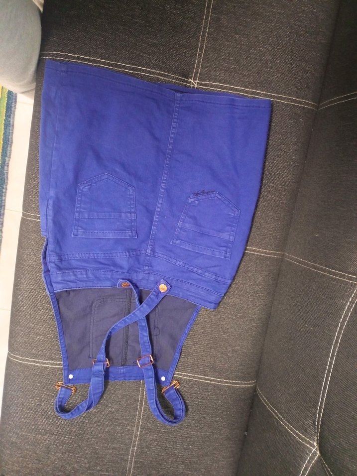 mavi Kız Denim Askılı elbise - Görsel 4