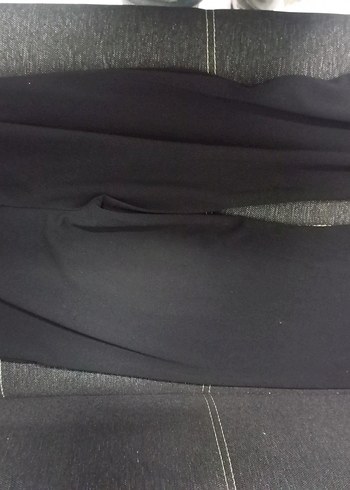 Düğmeli Siyah Kadın Kumaş Pantolon - Görsel 3