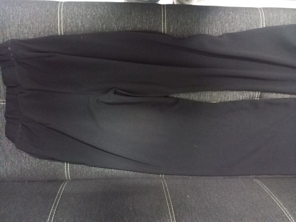 Düğmeli Siyah Kadın Kumaş Pantolon - Görsel 3