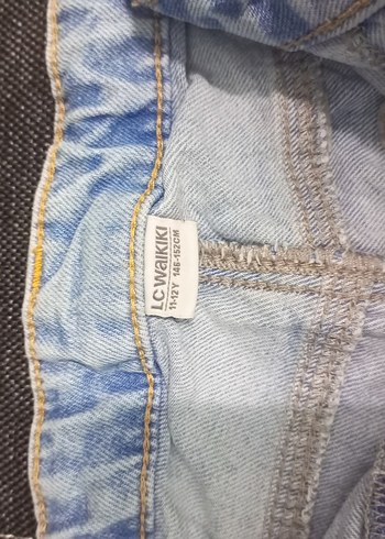 Gri Kemerli Bol Kesim Midi Denim Pantolon - Görsel 4
