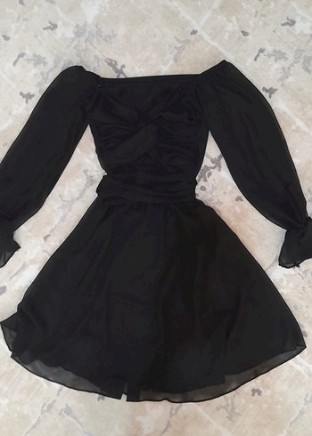 Siyah Mini özel dikim elbise - Görsel 3