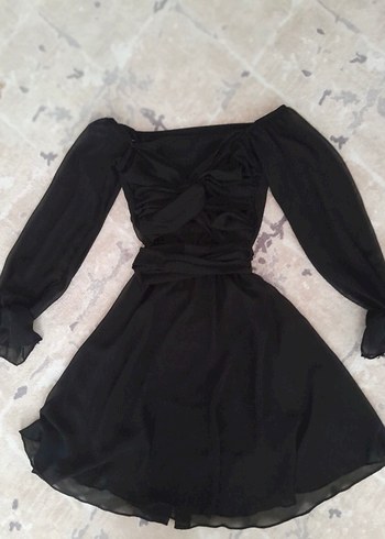 Siyah Mini özel dikim elbise - Görsel 2