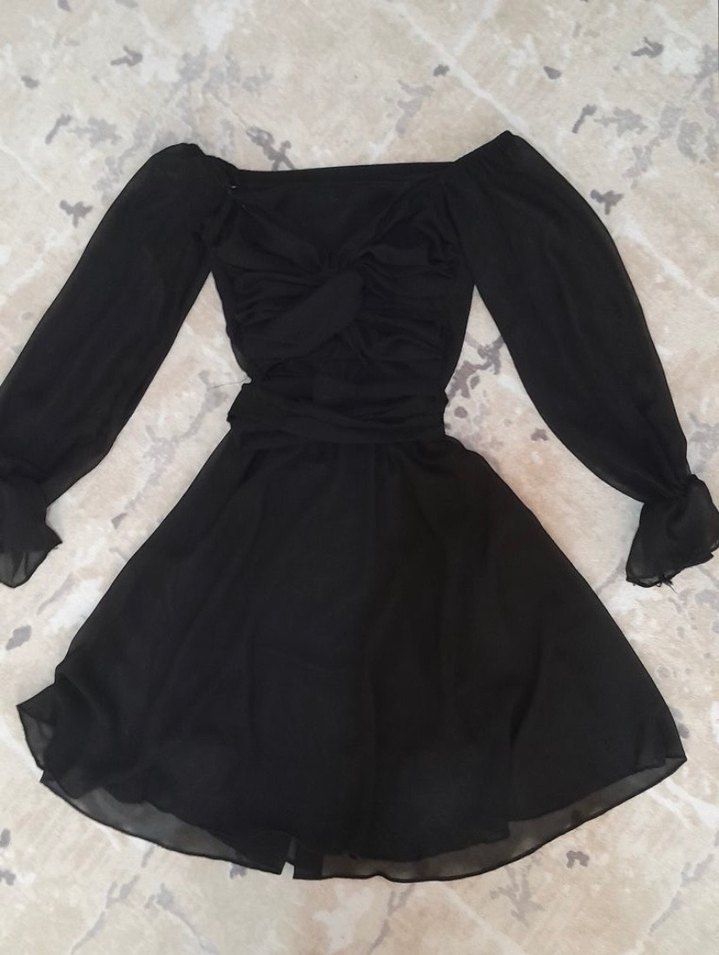 Siyah Mini özel dikim elbise - Görsel 3