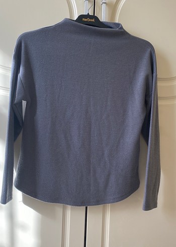 Düğmeli Gri Kadın Sweatshirt