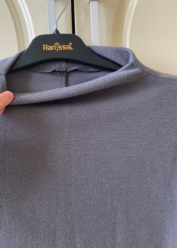 s Beden Düğmeli Gri Kadın Sweatshirt