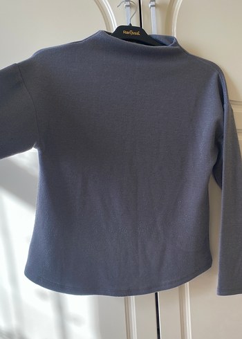 s Beden gri Renk Düğmeli Gri Kadın Sweatshirt