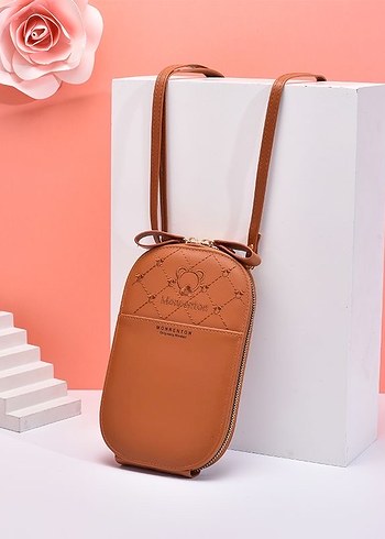 Monrenton Kahverengi Deri Kadın Çapraz Çanta - Görsel 4