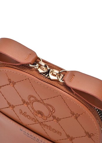 Monrenton Kahverengi Deri Kadın Çapraz Çanta - Görsel 6