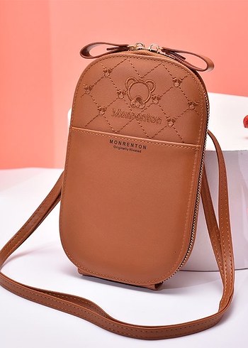 Monrenton Kahverengi Deri Kadın Çapraz Çanta - Görsel 2