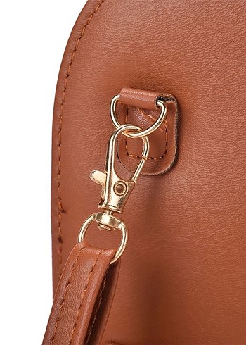 Monrenton Kahverengi Deri Kadın Çapraz Çanta - Görsel 7