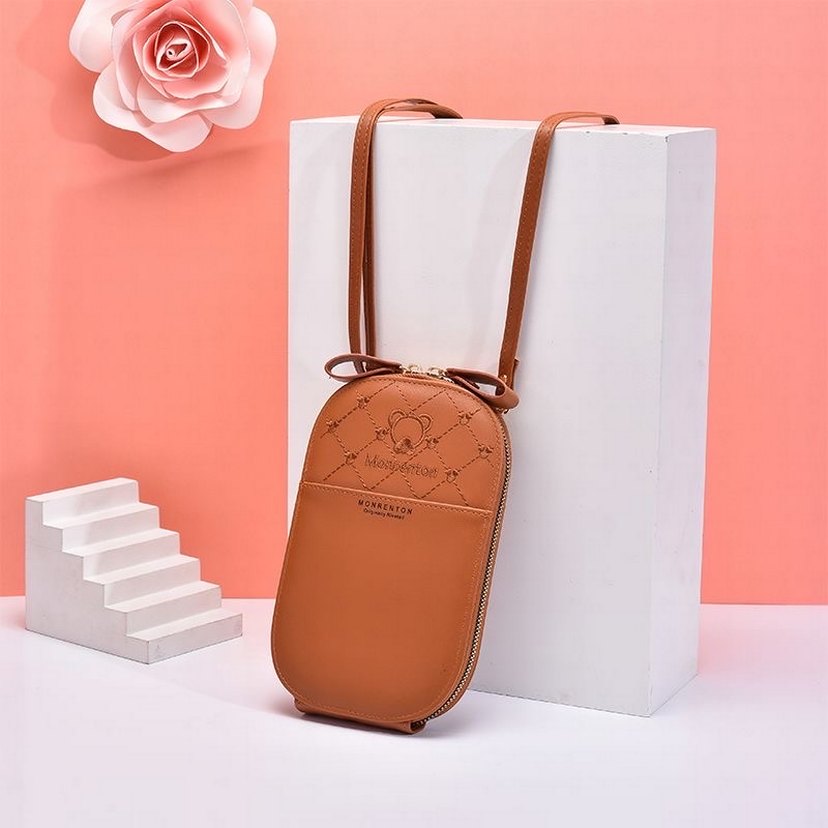 Monrenton Kahverengi Deri Kadın Çapraz Çanta - Görsel 4