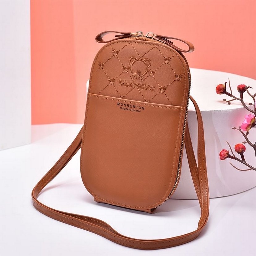 Monrenton Kahverengi Deri Kadın Çapraz Çanta - Görsel 2