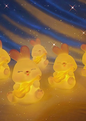 Sevimli Tavşan Temalı Gece Lambası - Görsel 2