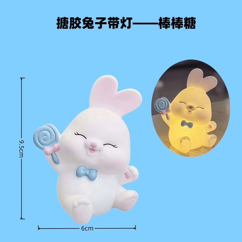 Sevimli Tavşan Temalı Gece Lambası - Görsel 3