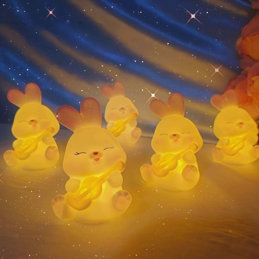 Sevimli Tavşan Temalı Gece Lambası - Görsel 2